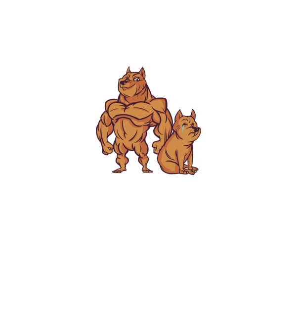 Câine musculos model gri pe tricou