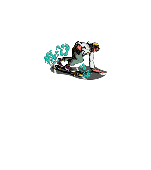 Longboard model gri pe tricou