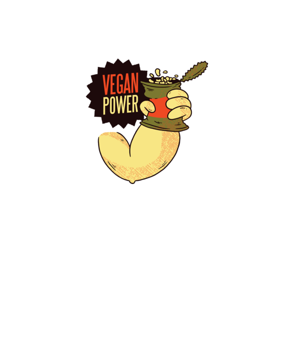 Putere vegan model verde pe tricou