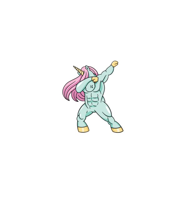 Unicorn Body Building DAB model gri pe tricou