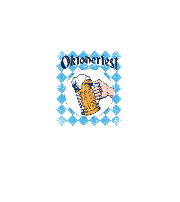 Tricou cu bere Oktoberfest model albastru jeanși pe tricou
