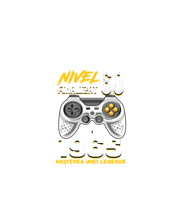 Nivel Finalizat 60 1965 model negru pe tricou