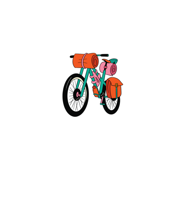 Bicicletă Drumeție model nisipiu pe tricou