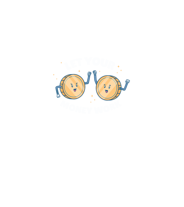 Let Your Money Work model negru pe tricou