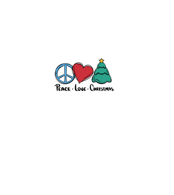 Peace Love Crăciun model roz deschis pe tricou