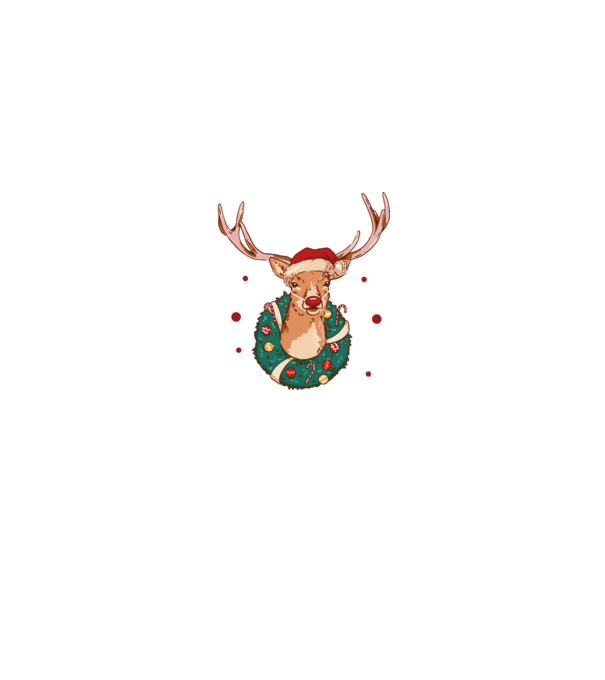 Oh deer, Christmas is here model negru pe tricou