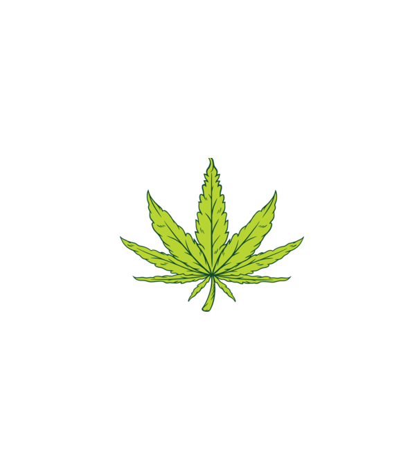 Frunză de marijuana model albastru închis pe tricou
