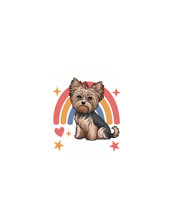 Yorkie Mom Negru model negru pe tricou