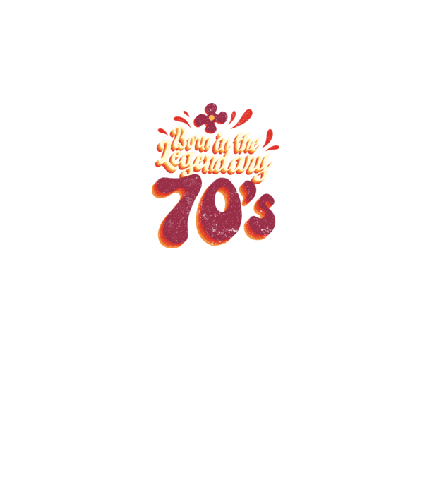 'Born in the Legendary 70''s' model negru pe tricou