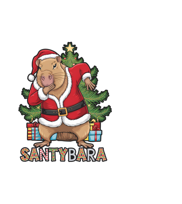 Santybara model alb pe tricou