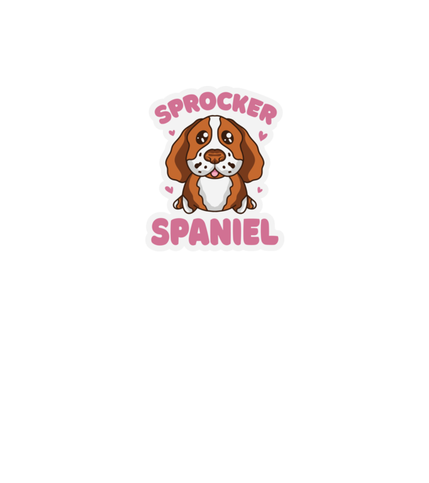 Sprocker Spaniel model negru pe tricou