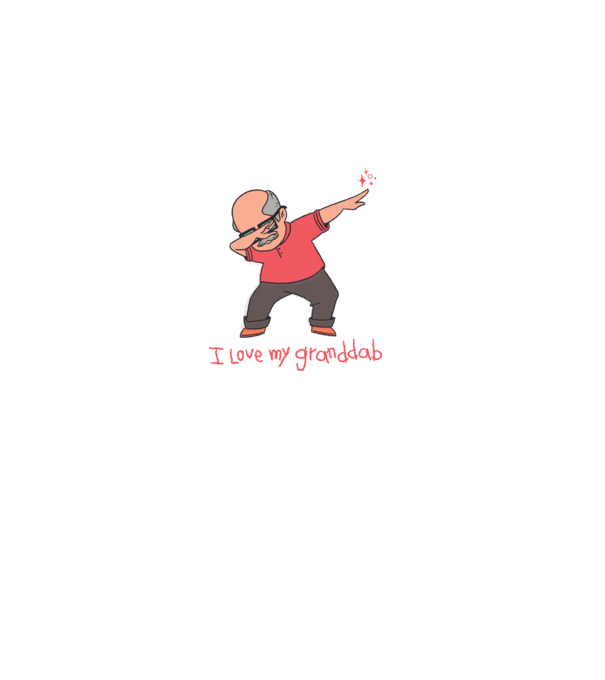 Îl iubesc pe bunicul meu model gri pe tricou