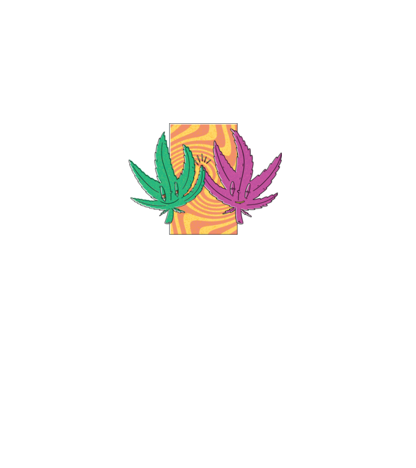 Frunze marijuana salut model albastru închis pe tricou