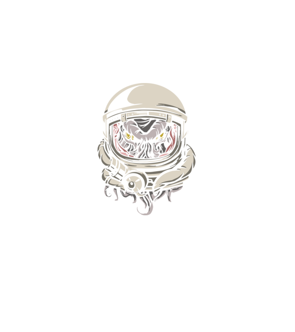 Cthulhu Astronaut model negru pe tricou