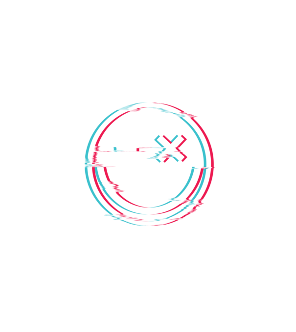 Smile glitch neon tiktok style model negru pe tricou