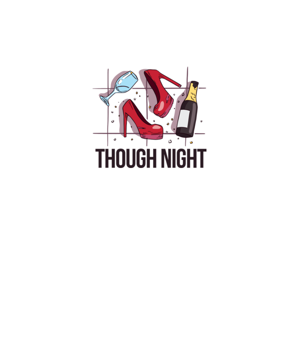 Though Night - seară grea model dusty pink pe tricou