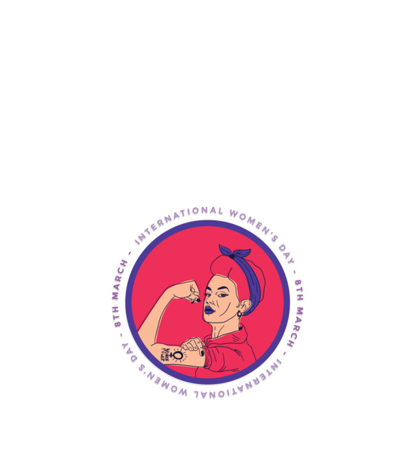 Ziua Internațională a Femeii 8 martie model albastru închis pe tricou
