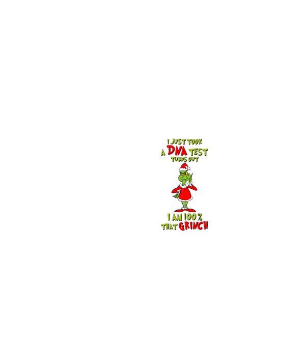 I just took a DNA test - I am Grinch model alb pe tricou