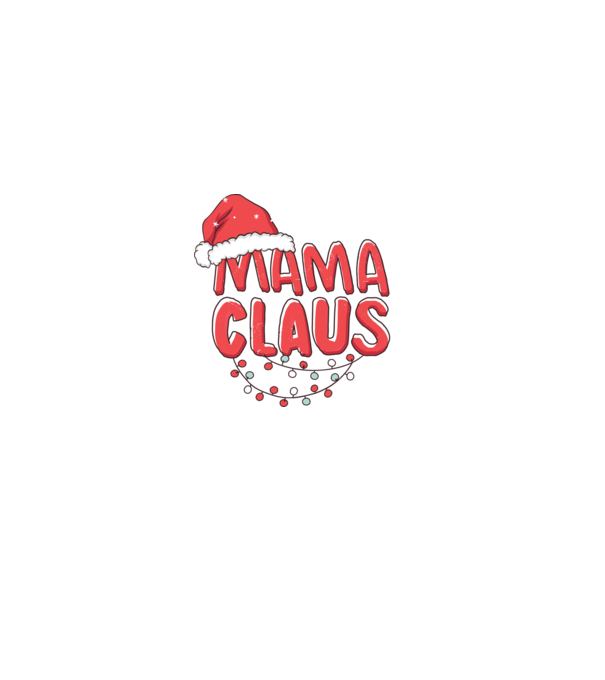 Mama Claus model alb pe tricou