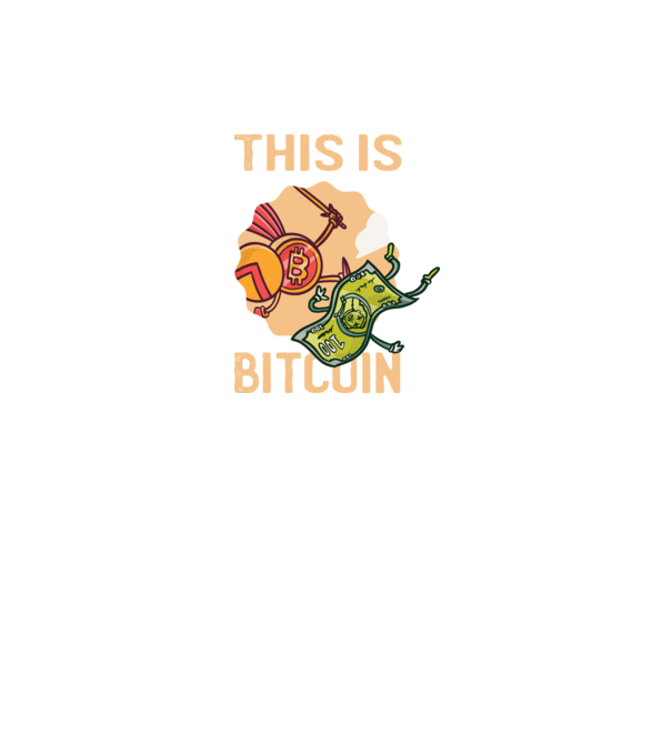 This is Bitcoin model negru pe tricou