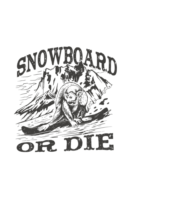 Maimuță Snowboarder model albastru deschis pe tricou