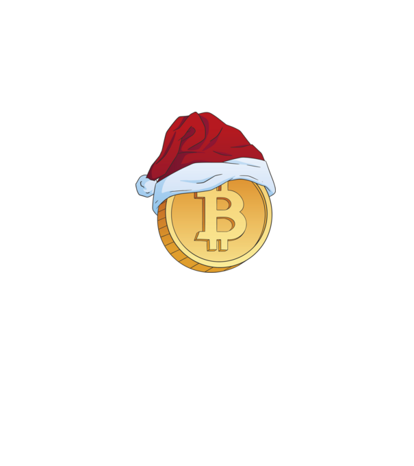 Crăciun Bitcoin model albastru regal pe tricou