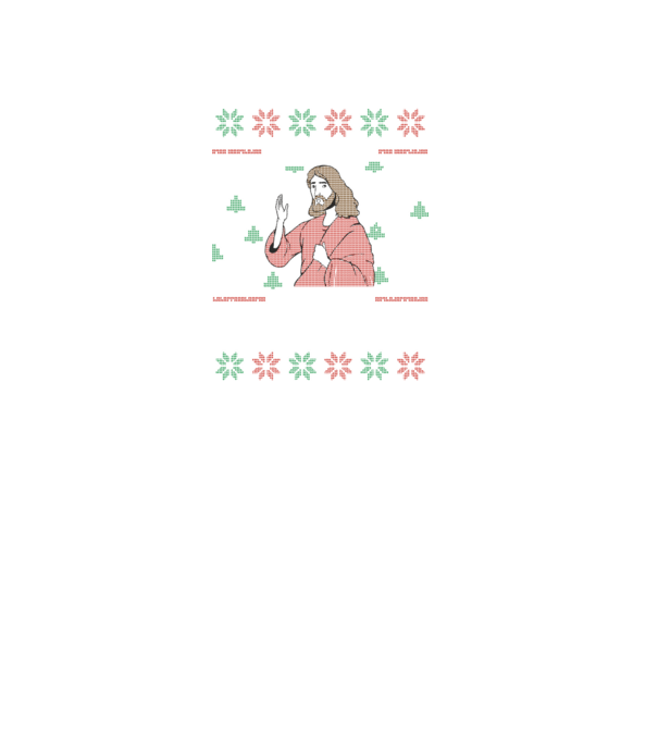 'Go Jesus, It''s Your Birthday Ugly Sweater' model negru pe tricou
