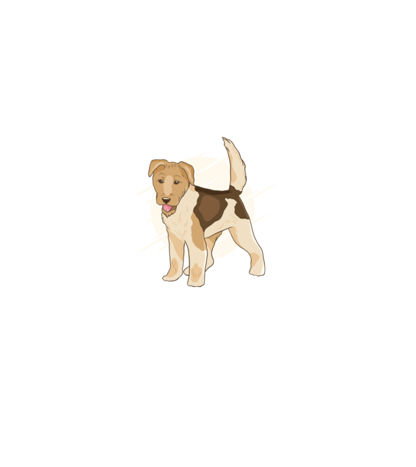 Fox Terrier model verde pe tricou
