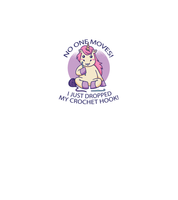Nu mișcă nimeni, mi-a căzut acul de tricotat - Unicorn model gri pe tricou