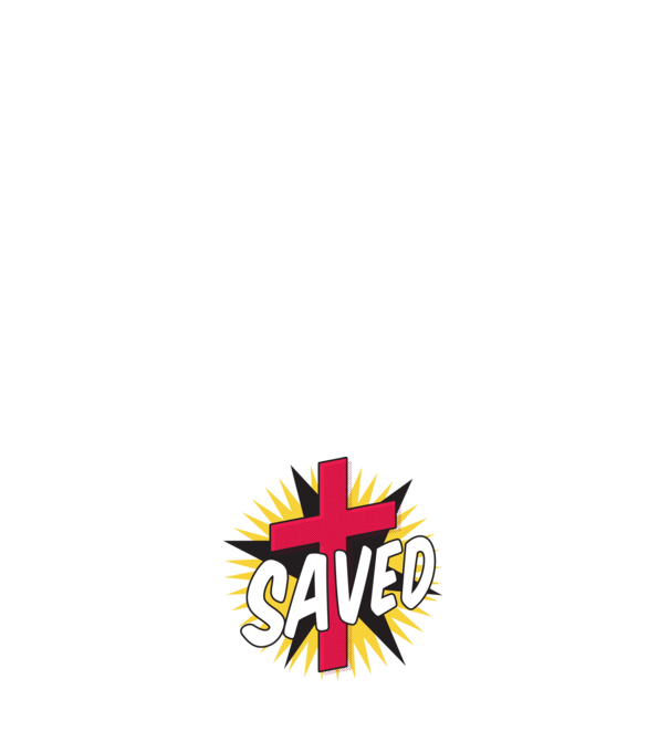 Saved Isus Cruce model negru pe tricou