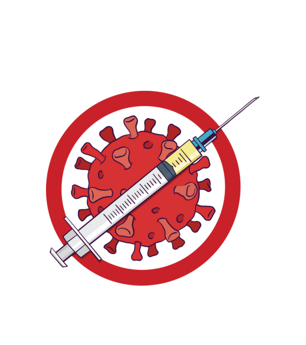 Vaccin virus (?) model alb pe tricou