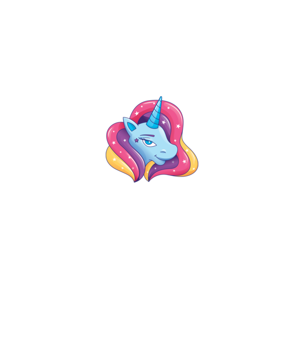 Cap de unicorn model roz deschis pe tricou