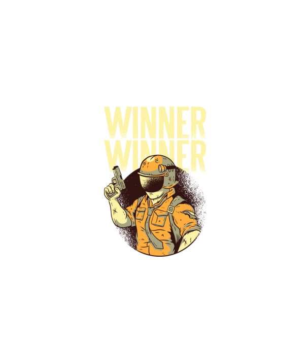 Winner Winner Chicken Dinner PUBG tricou model negru pe tricou