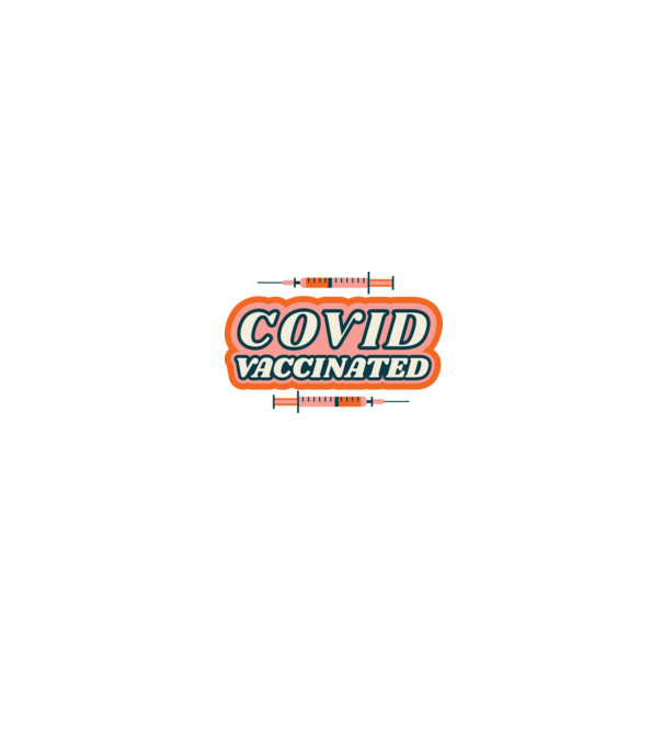 Vaccin Covid model alb/roșu pe tricou