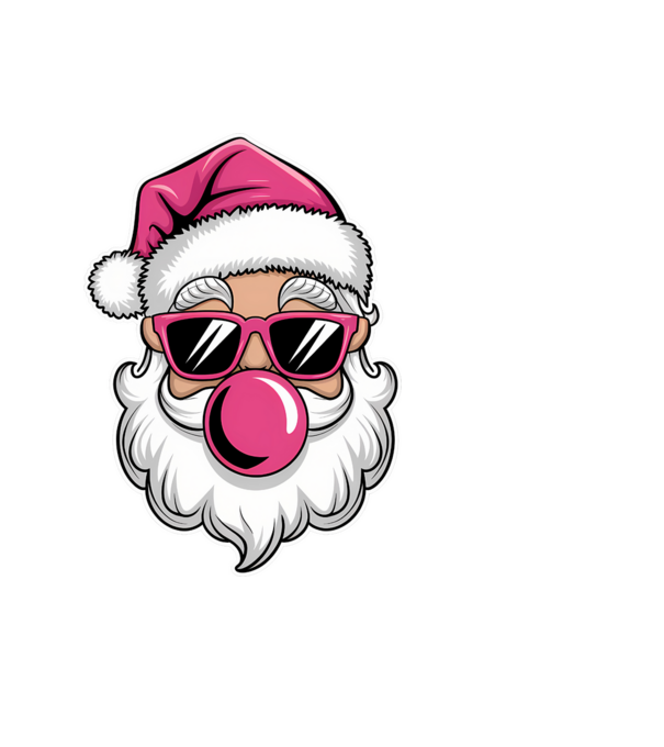 Bubble gum Santa 2 model negru pe tricou