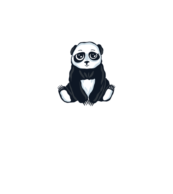 Panda drăguț model gri pe tricou