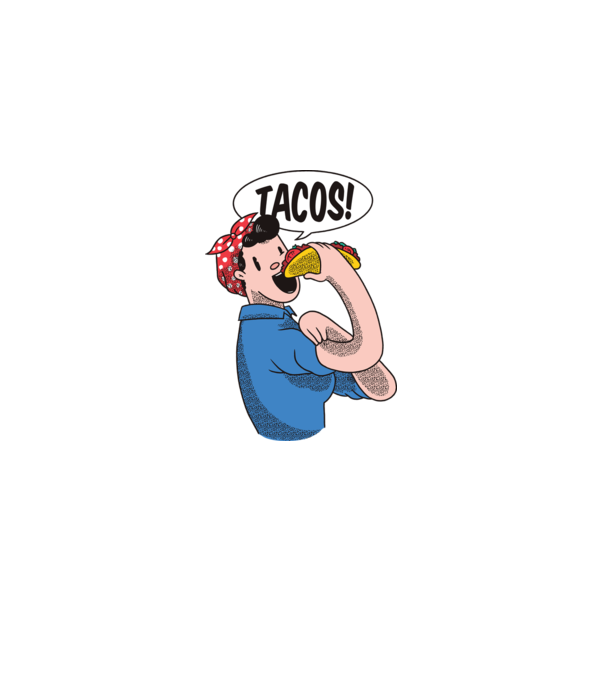 Tacos feminism model roșu pe tricou