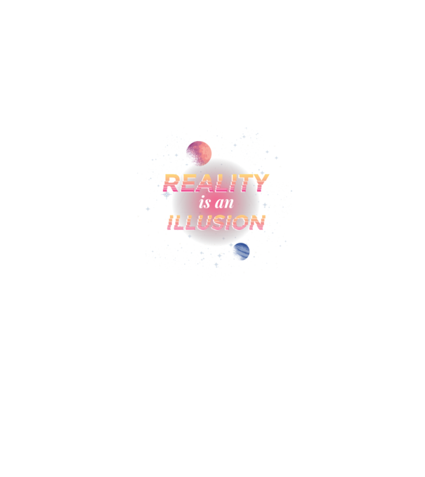 Reality is an Illusion model albastru jeanși pe tricou