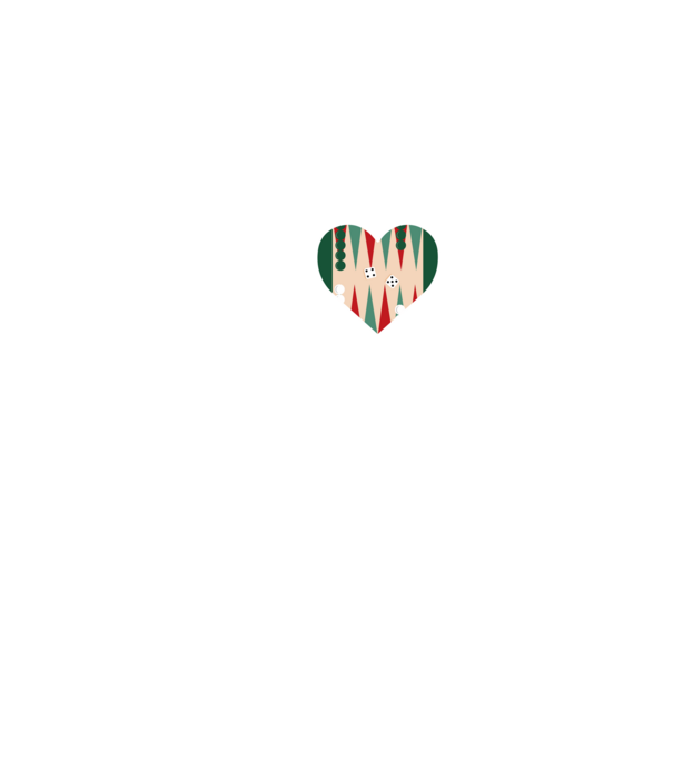 Love Backgammon model negru pe tricou