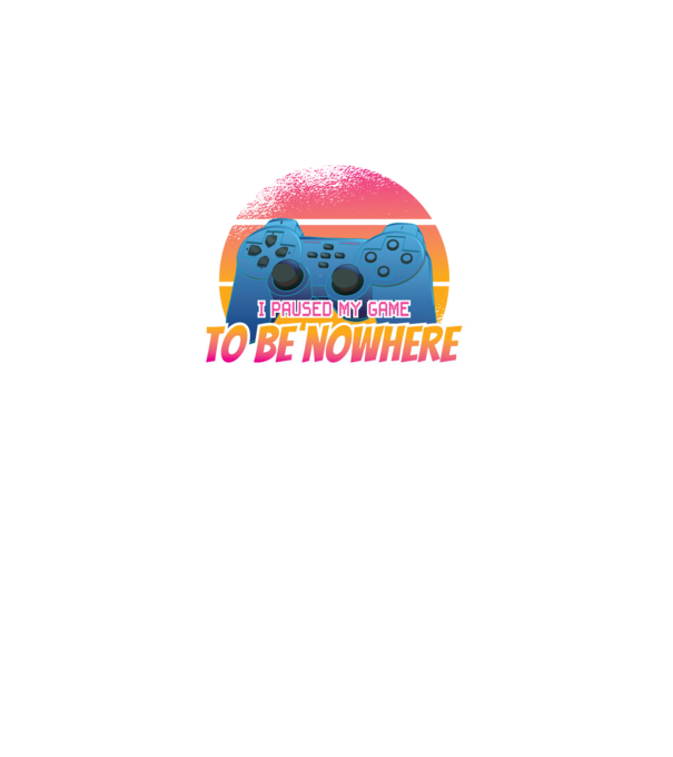 I paused my game to be nowhere model negru pe tricou