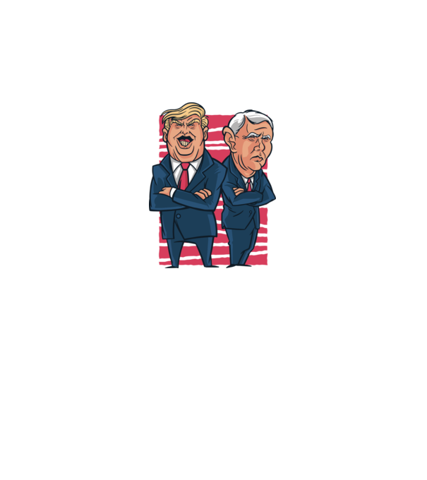 Trump Pence USA model alb pe tricou