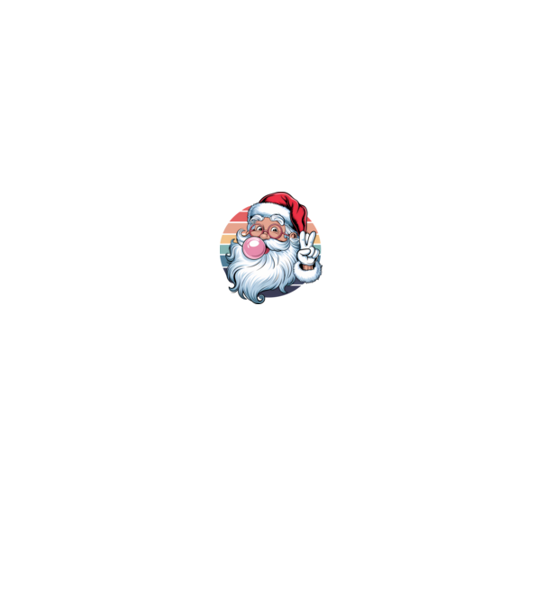 Bubble gum santa model albastru jeanși pe tricou