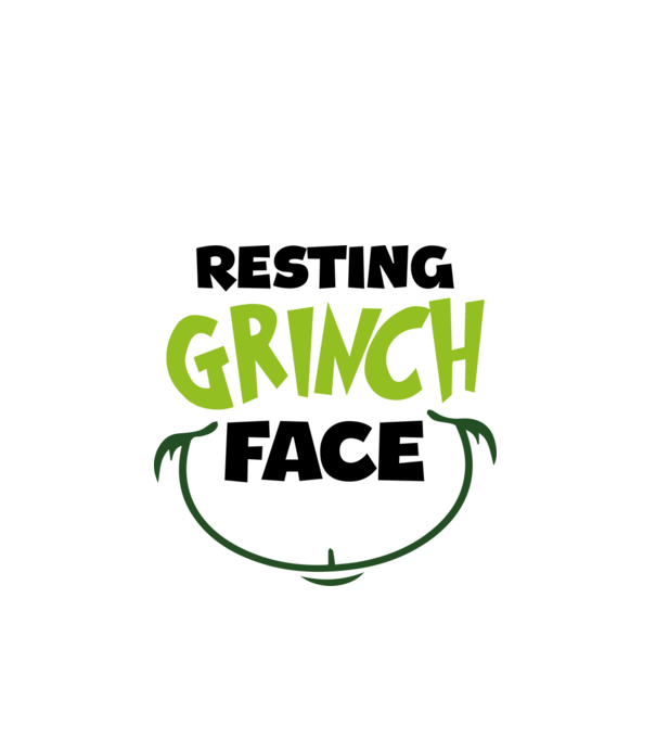 Resting Grinch face model alb pe tricou