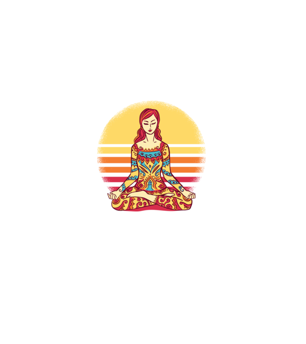 Mandala Yoga Meditație model negru pe tricou