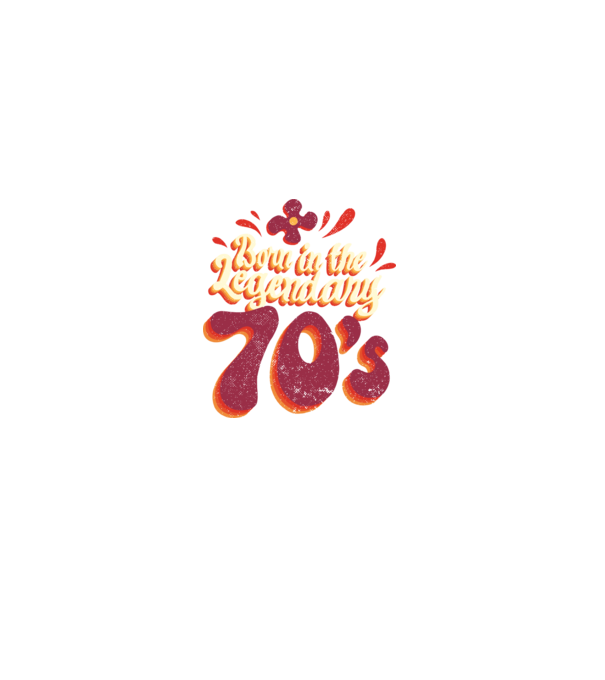 'Born in the Legendary 70''s' model negru pe tricou