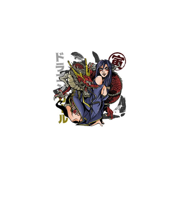 Dragon sexy Anime model negru pe tricou