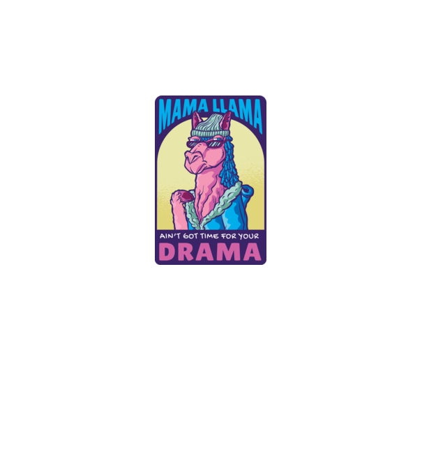 Mama Lama model alb pe tricou