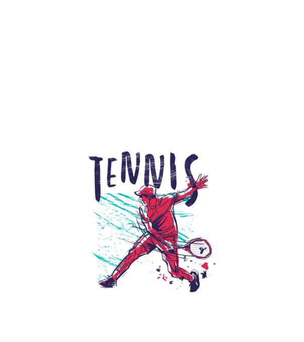 Tennis model alb pe tricou