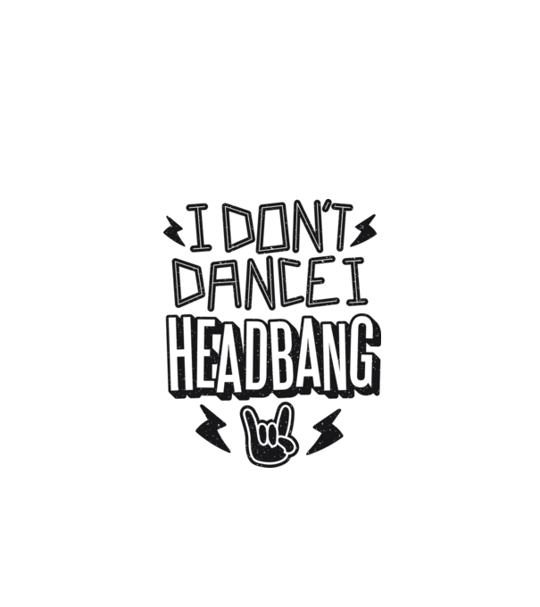 Nu dansez, fac Headbang model verde de măr pe tricou