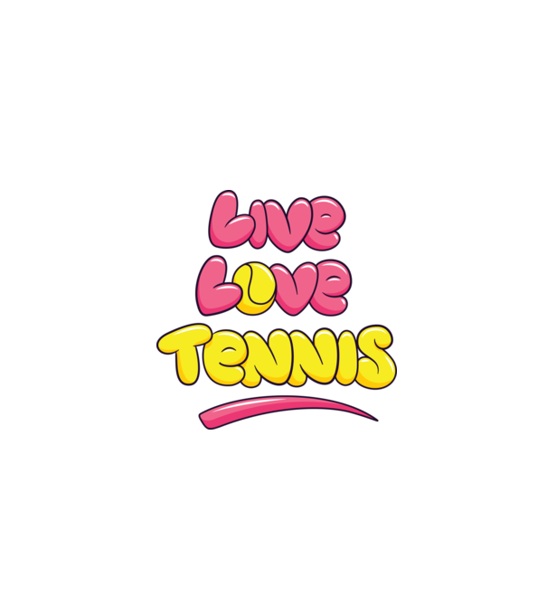 Live Love Tennis model turcoaz pe tricou